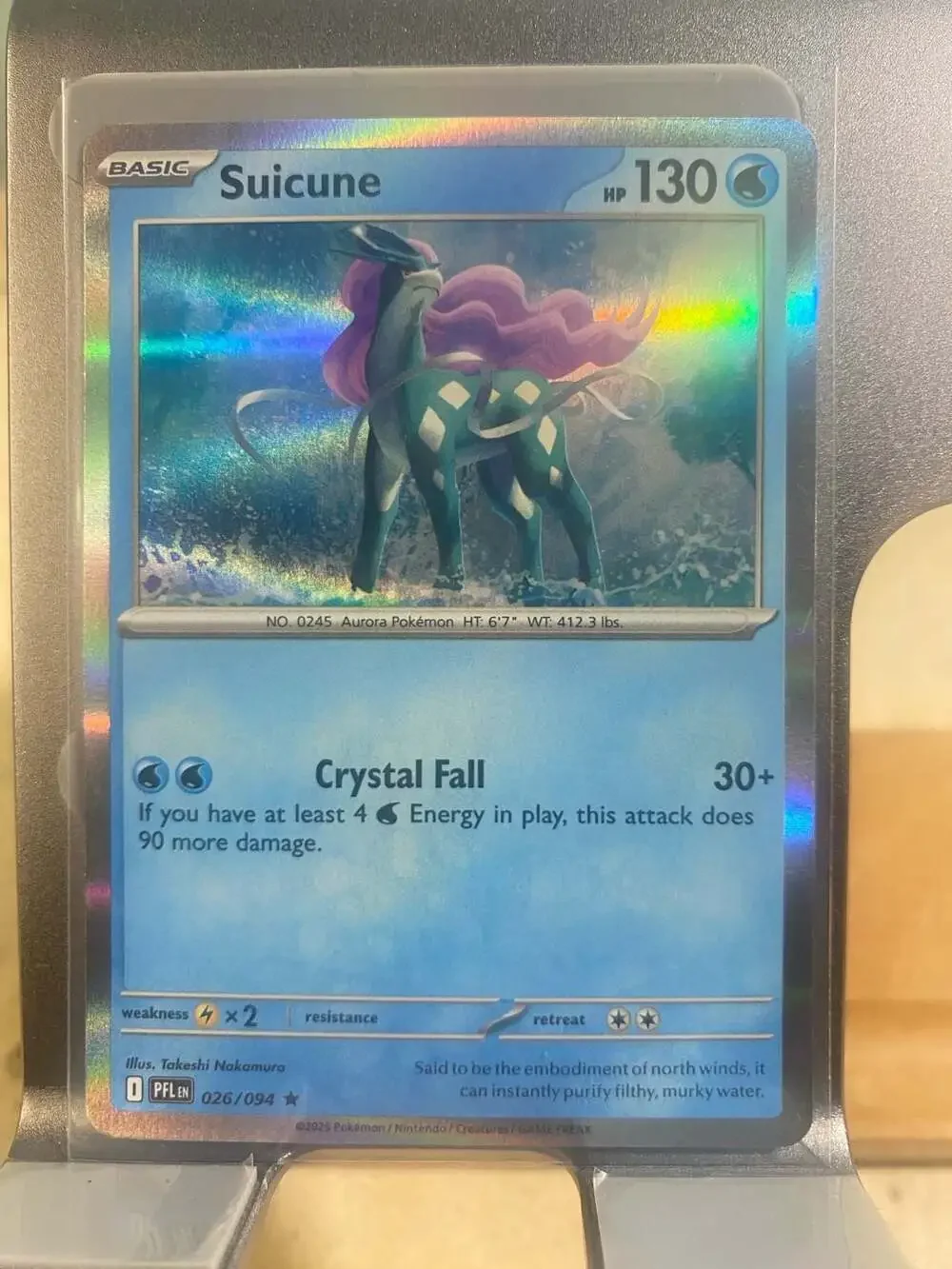 Suicune 026/094 Holo - Pokemon Phantasmal Flames Knock Out Collection Exclusive